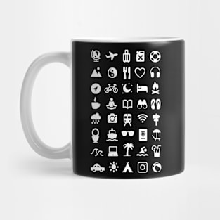 Travel icons Mug